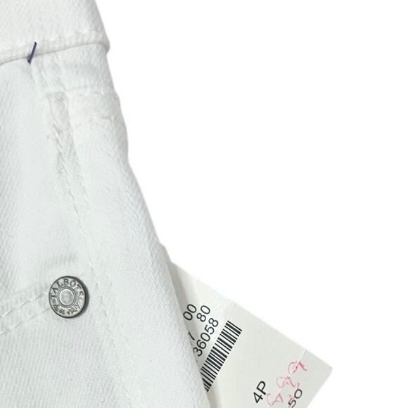 NEW Talbots 4p Flawless 5 Pocket Crop Curvy White Stretch Jean Coastal Preppy - Picture 3 of 8